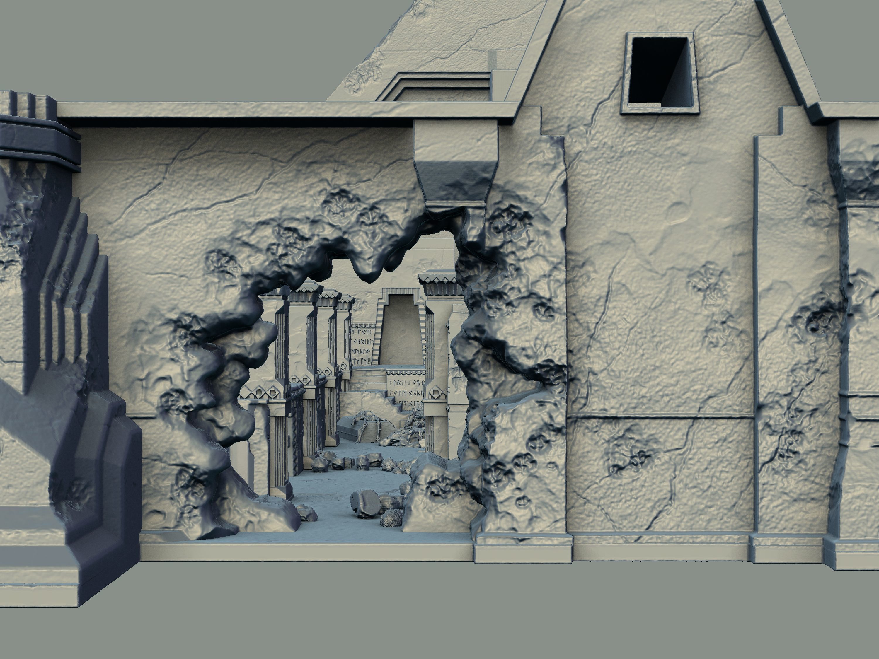 Balins Tomb Complete Diorama Set at Wargaming Scale 3D print model_11