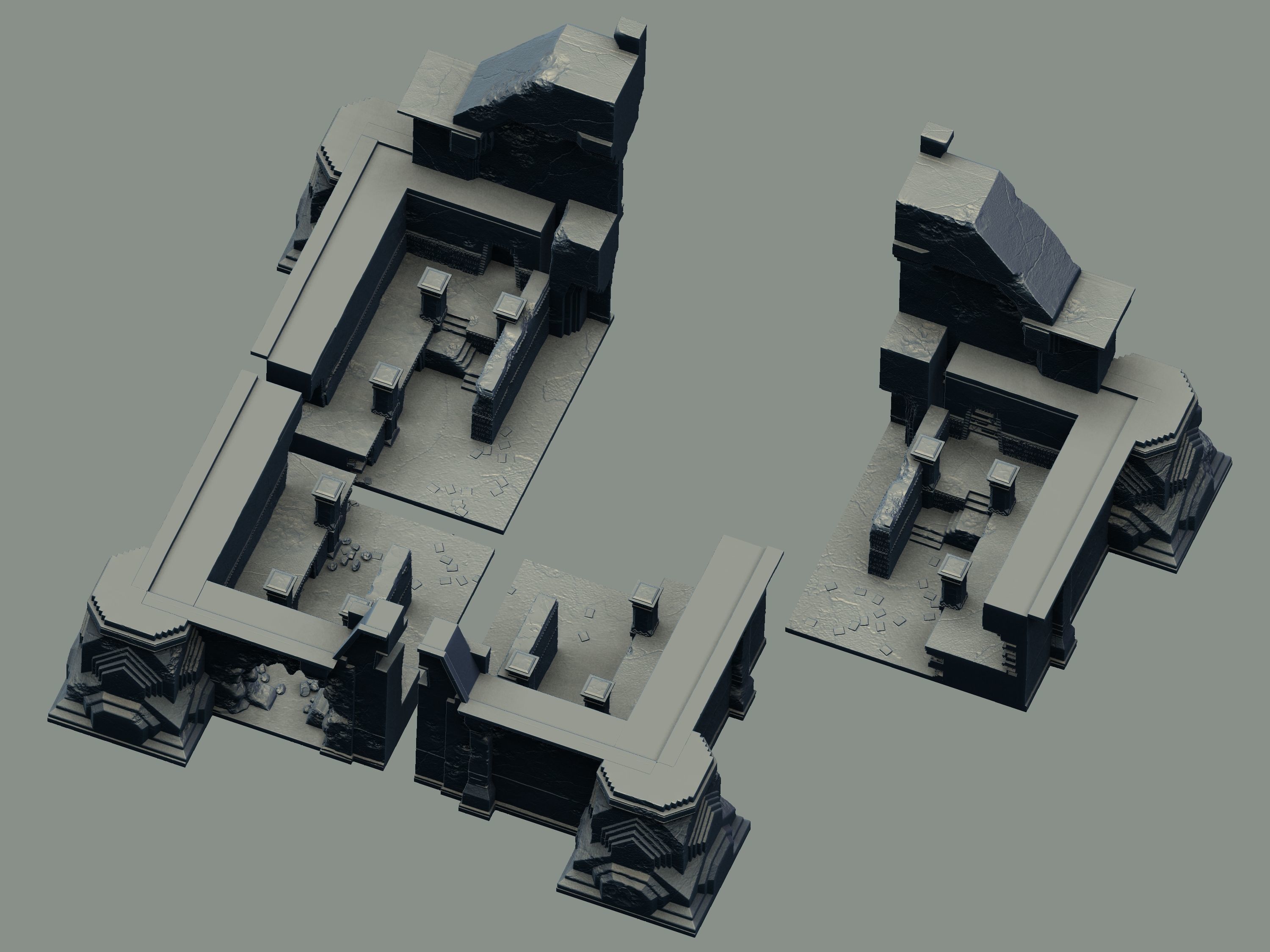 Balins Tomb Complete Diorama Set at Wargaming Scale 3D print model_8