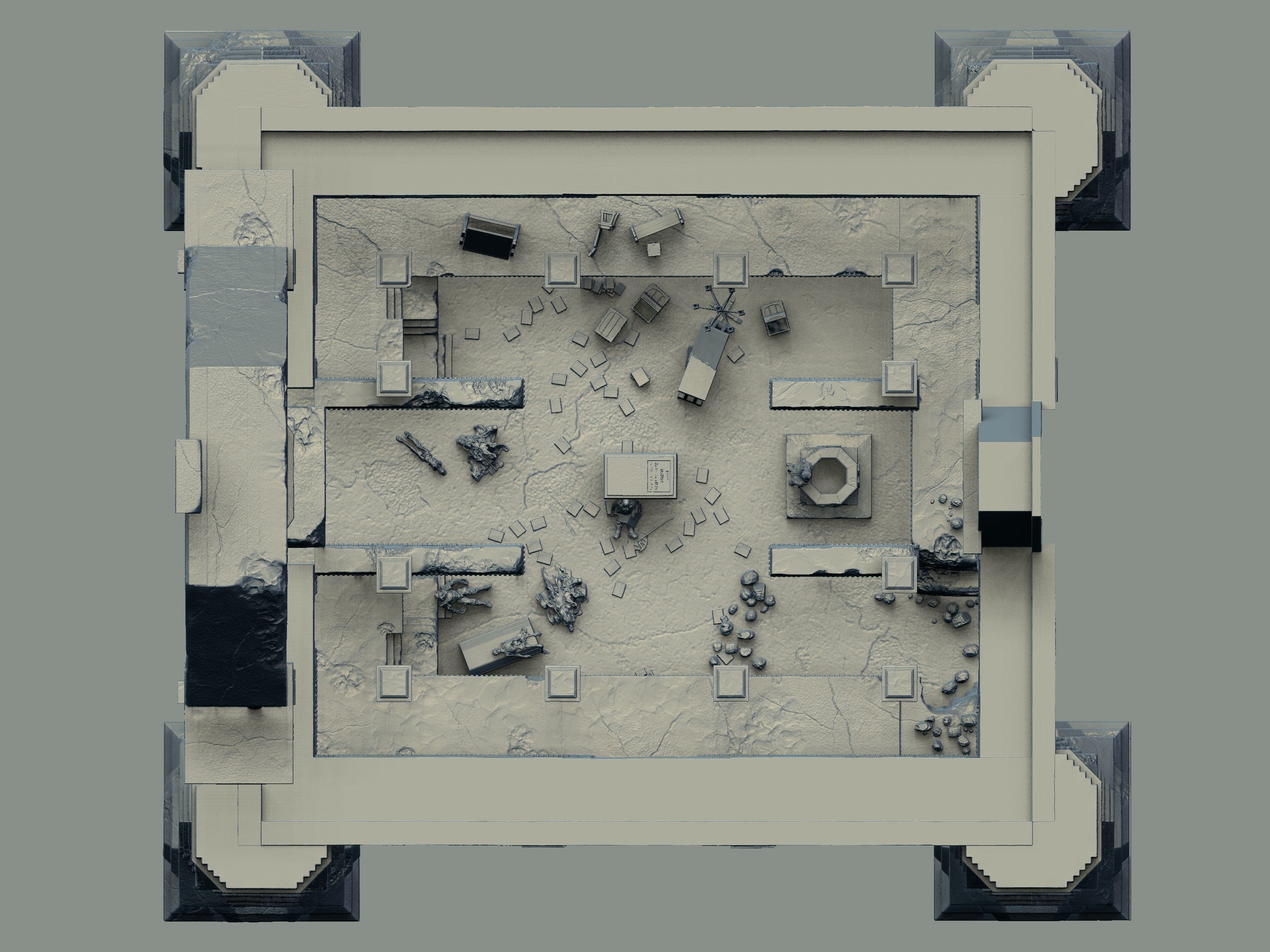Balins Tomb Complete Diorama Set at Wargaming Scale 3D print model_21