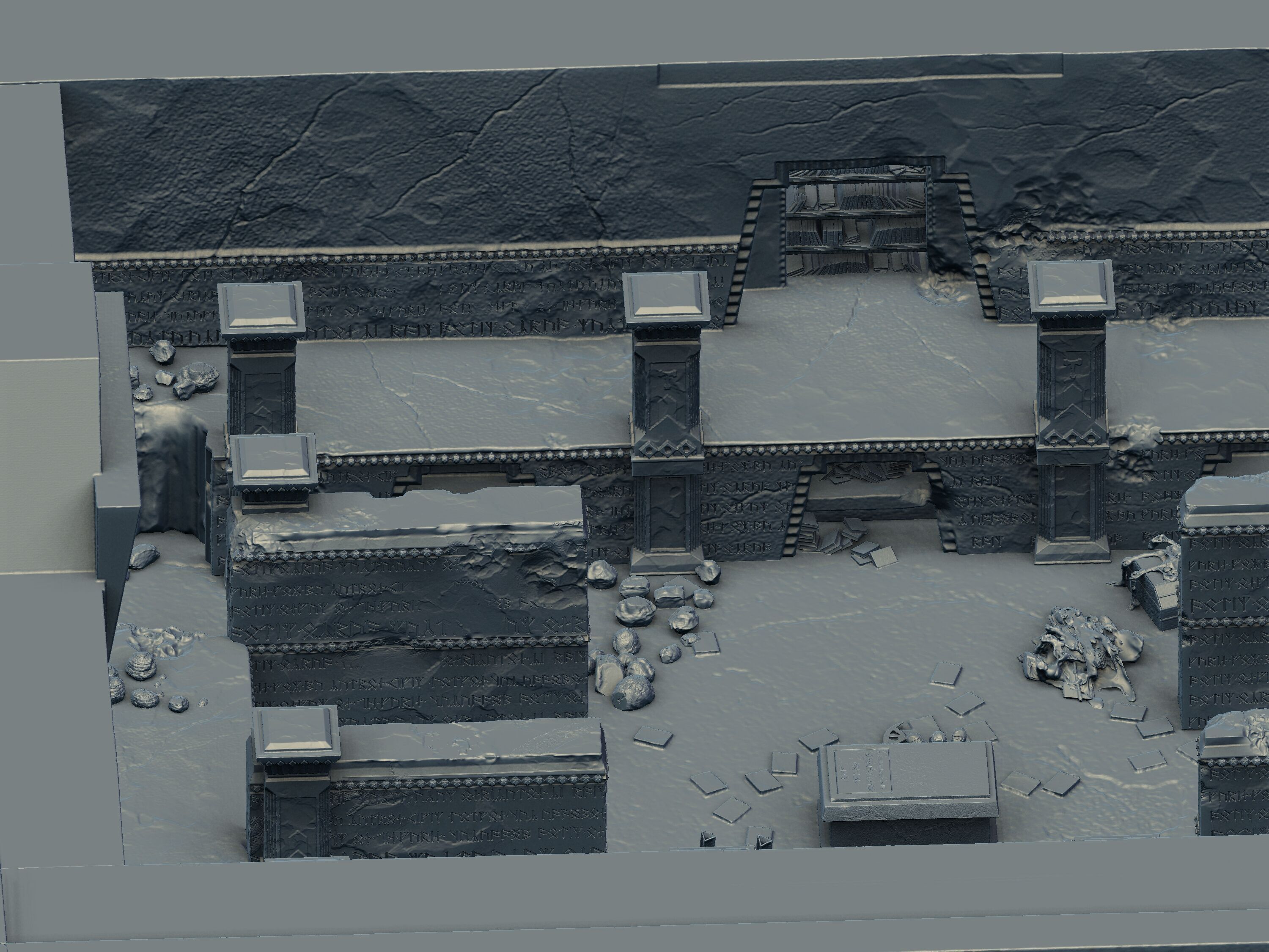 Balins Tomb Complete Diorama Set at Wargaming Scale 3D print model_4