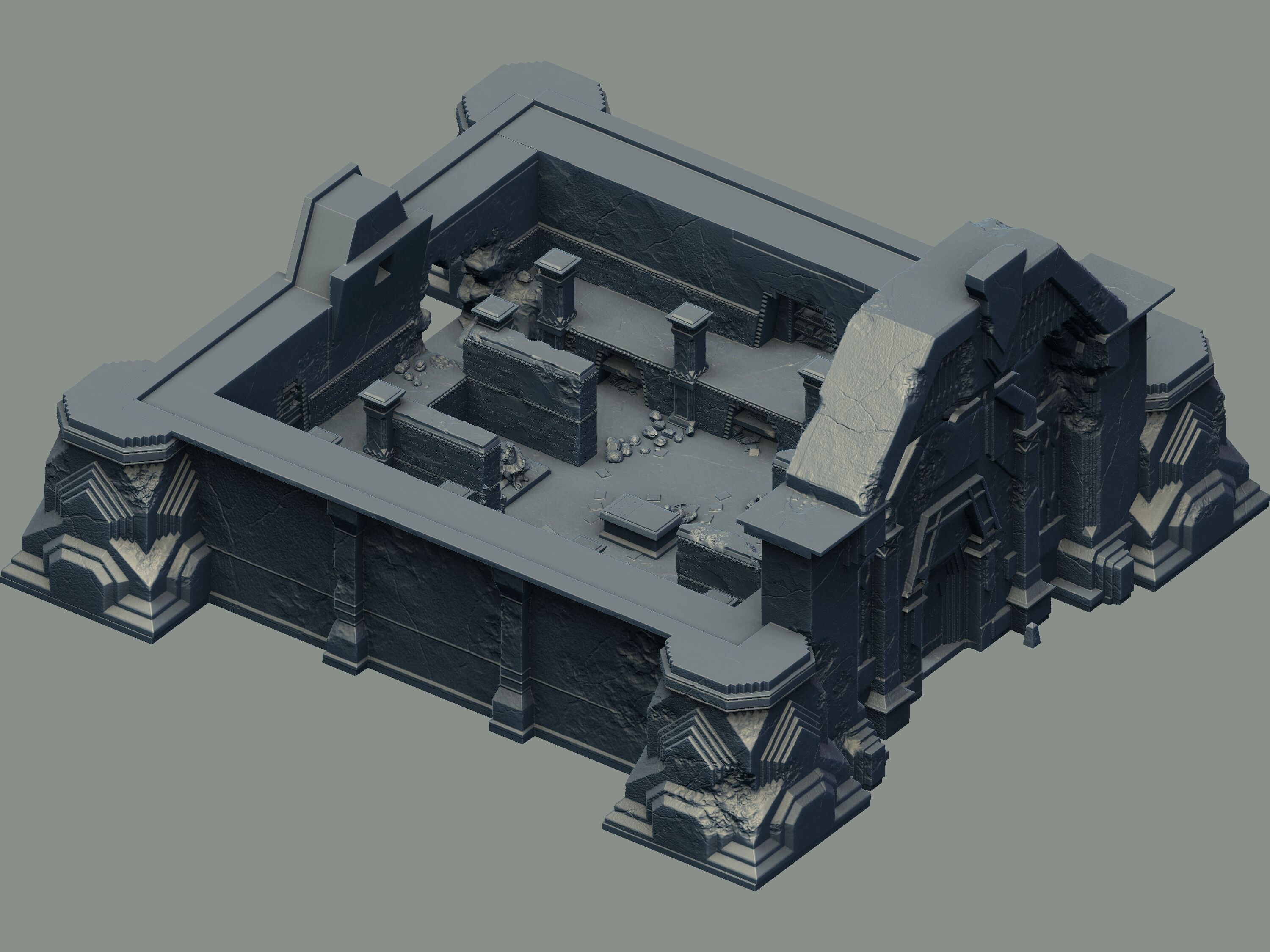 Balins Tomb Complete Diorama Set at Wargaming Scale 3D print model_1