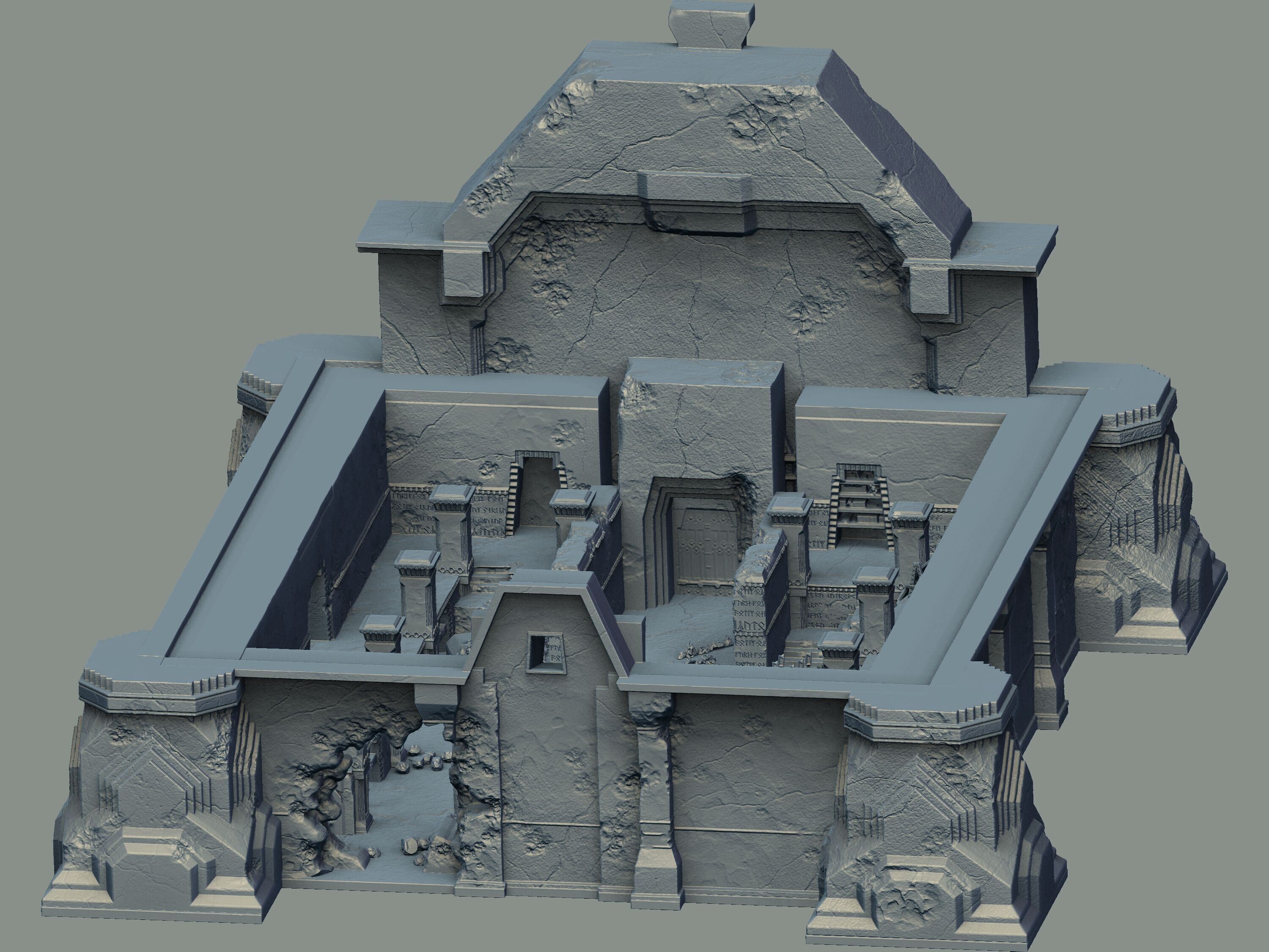 Balins Tomb Complete Diorama Set at Wargaming Scale 3D print model_9