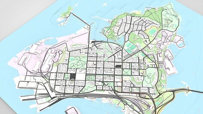 Cityscape Kotka Finland 3D model 6