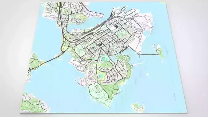Cityscape Kotka Finland 3D model