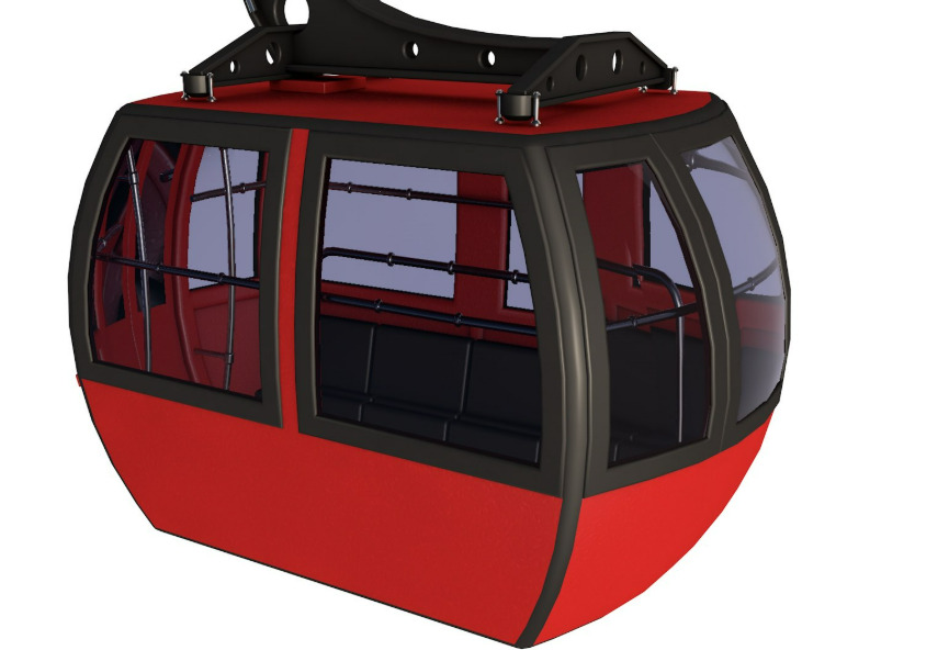 Cableway Cabin 3D model_8