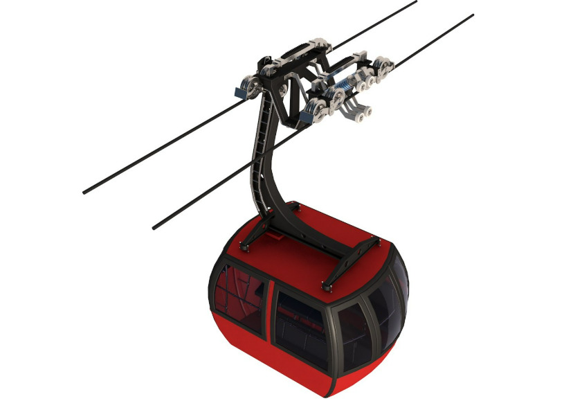 Cableway Cabin 3D model_2