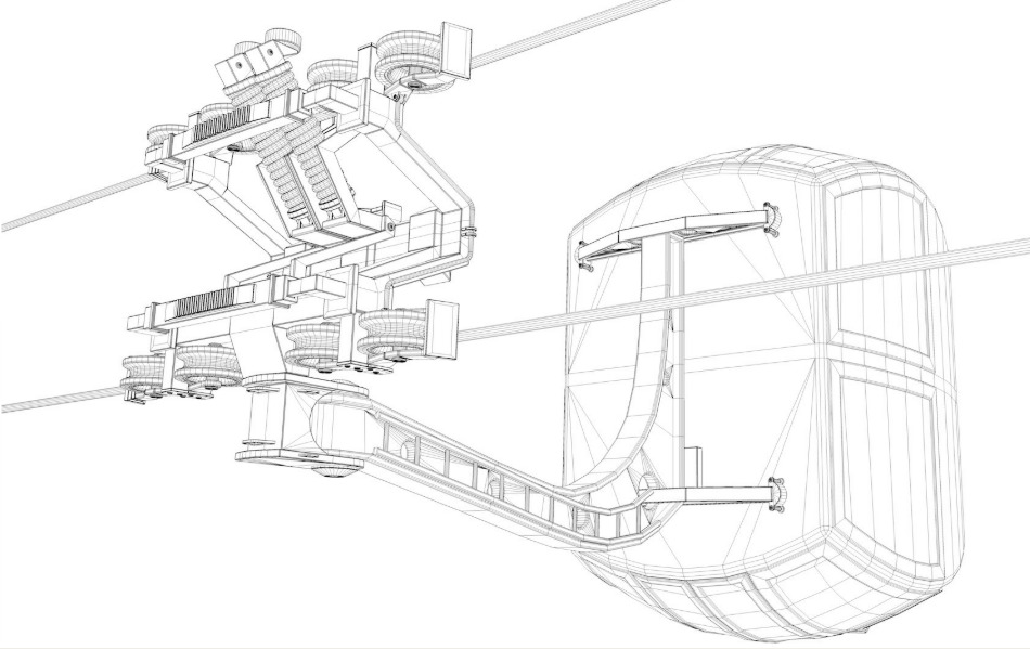 Cableway Cabin 3D model_10
