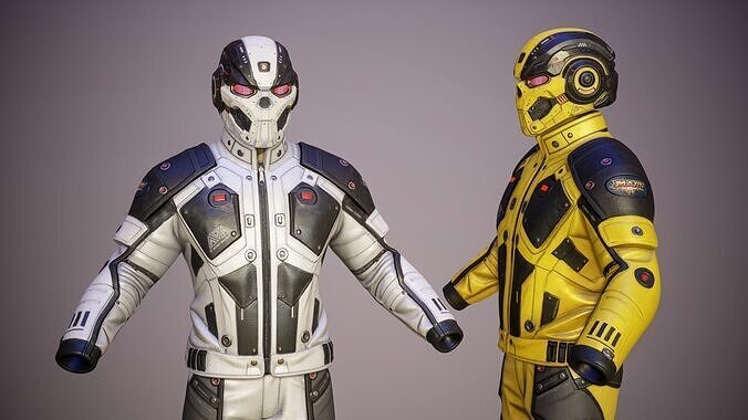 Sci-Fi Clothing Pack 01 - Basic Low-poly 3D model