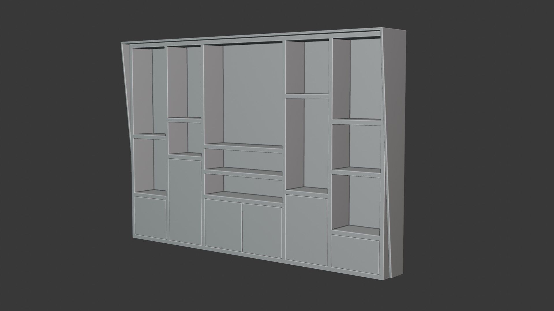 Modern Office Cabinet Low-poly 3D model_20