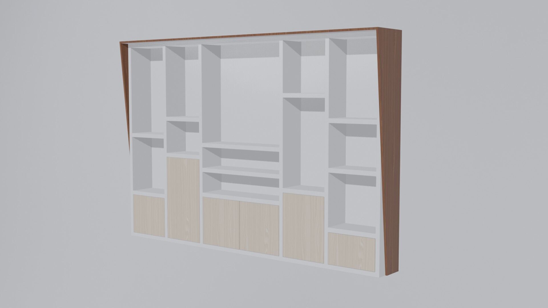Modern Office Cabinet Low-poly 3D model_28