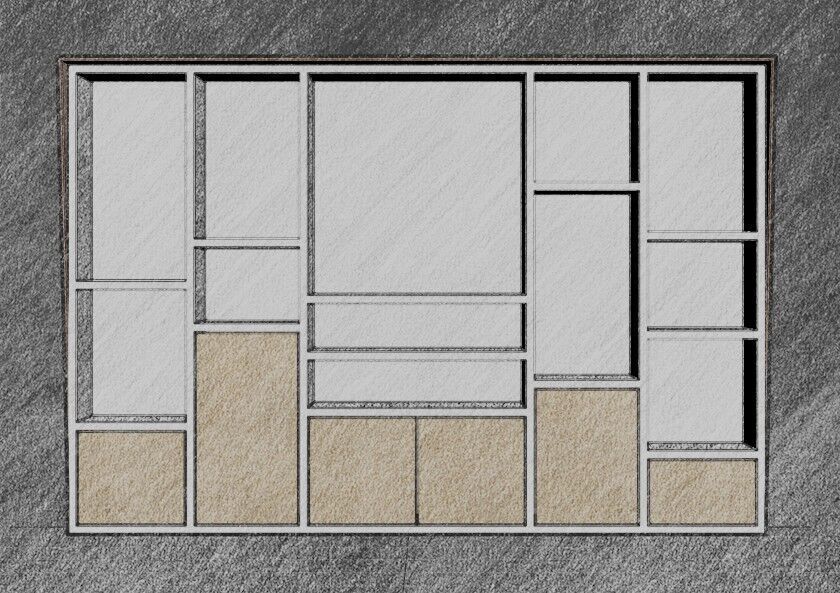 Modern Office Cabinet Low-poly 3D model_31