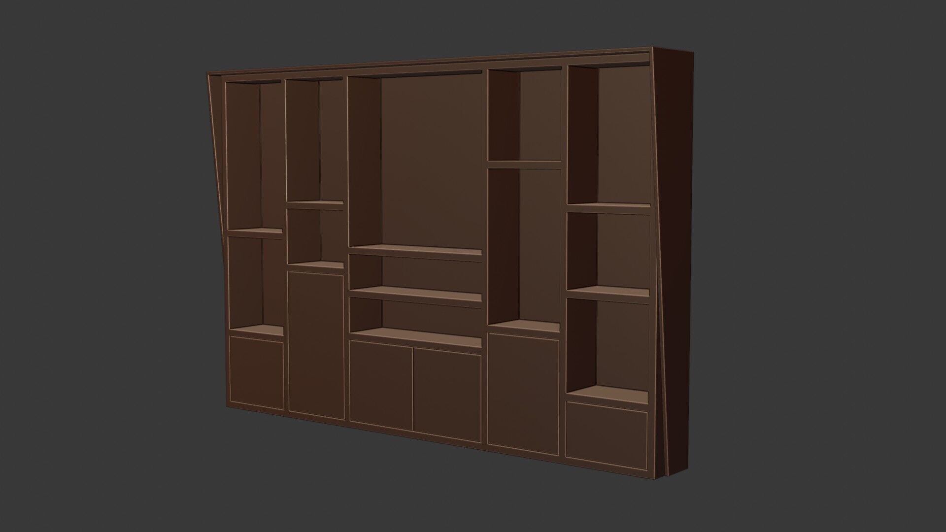 Modern Office Cabinet Low-poly 3D model_25