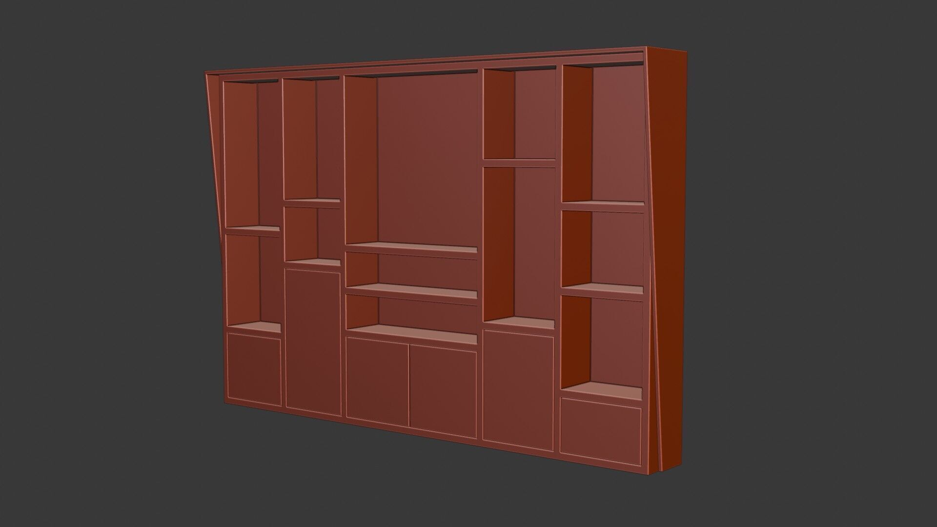 Modern Office Cabinet Low-poly 3D model_24