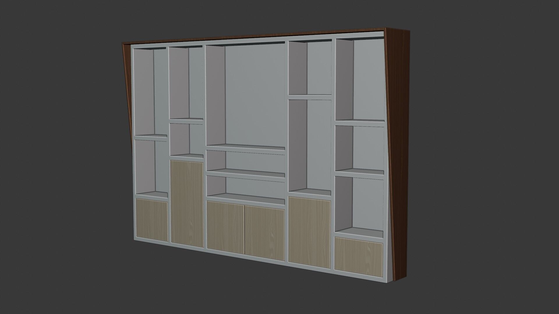Modern Office Cabinet Low-poly 3D model_22