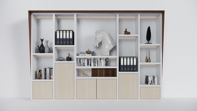 Modern Office Cabinet Low-poly 3D model