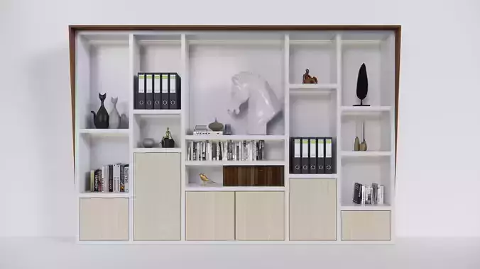 Modern Office Cabinet Low-poly 3D model