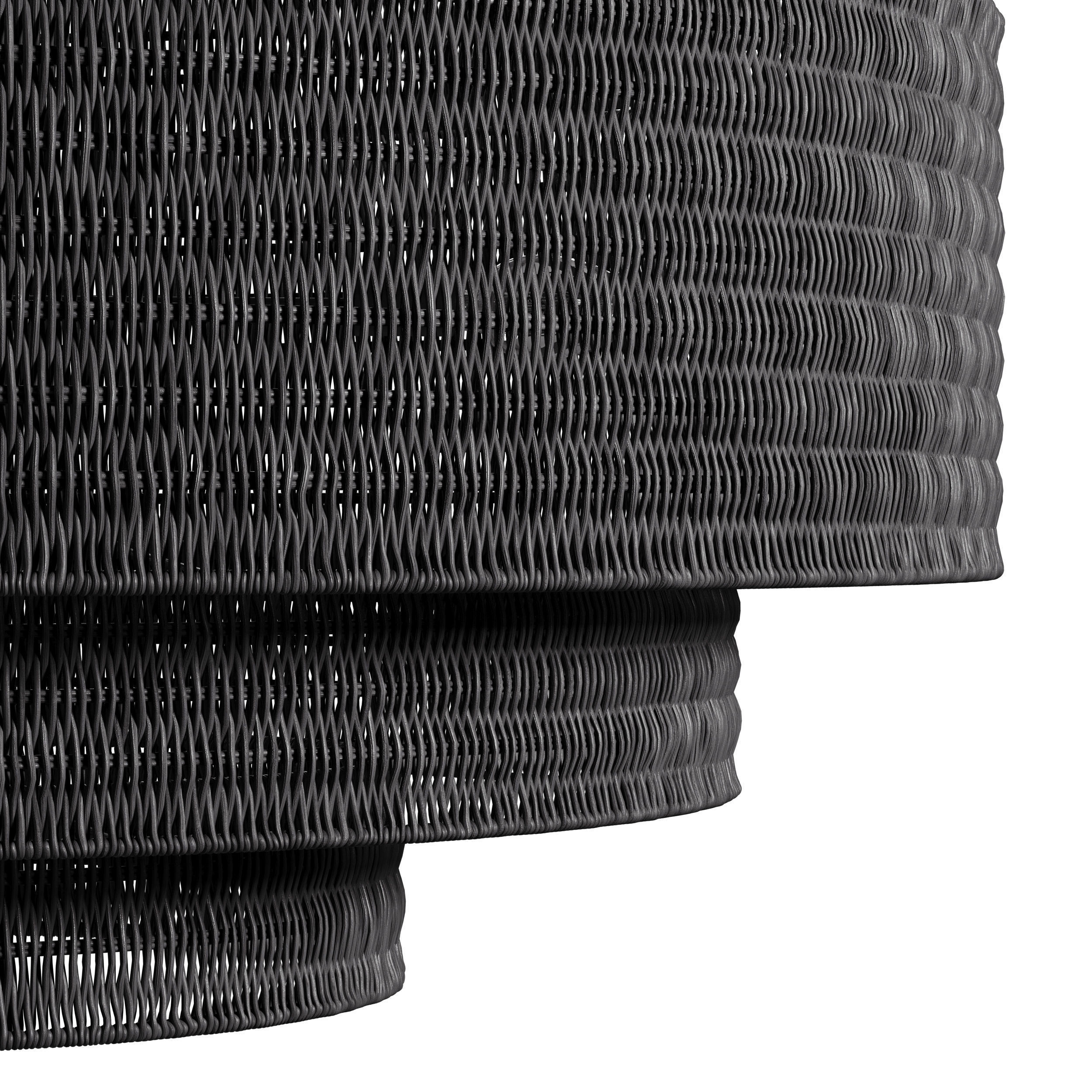 Paloma Chandelier Rattan Light Full Set - 3 Materials 3D Model Collection_12