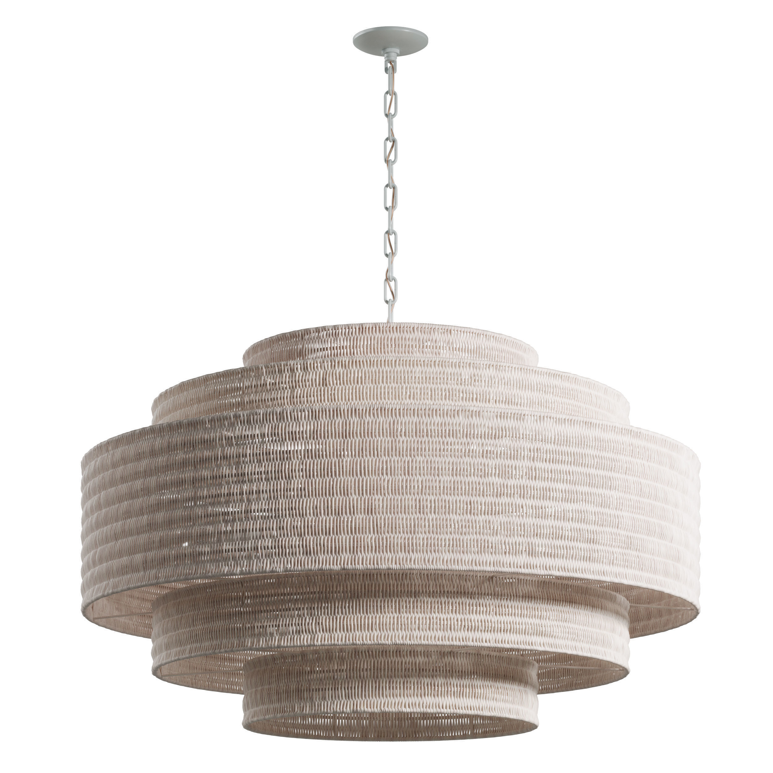 Paloma Chandelier Rattan Light Full Set - 3 Materials 3D Model Collection_8