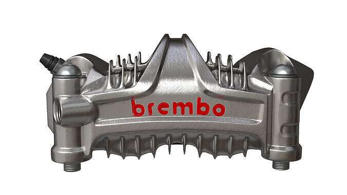 Brembo front Brake caliper Low-poly 3D model 4