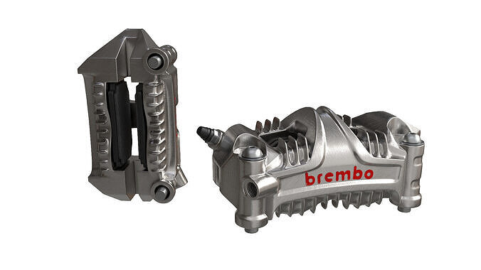 Brembo front Brake caliper Low-poly 3D model 5