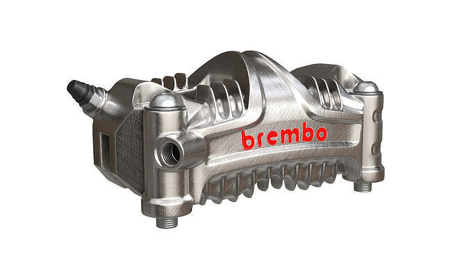Brembo front Brake caliper Low-poly 3D model 6