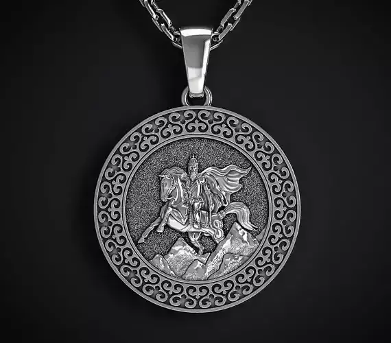 THE UASTYRDZHI PENDANT IS THE OSSETIAN SAINT GEORGE