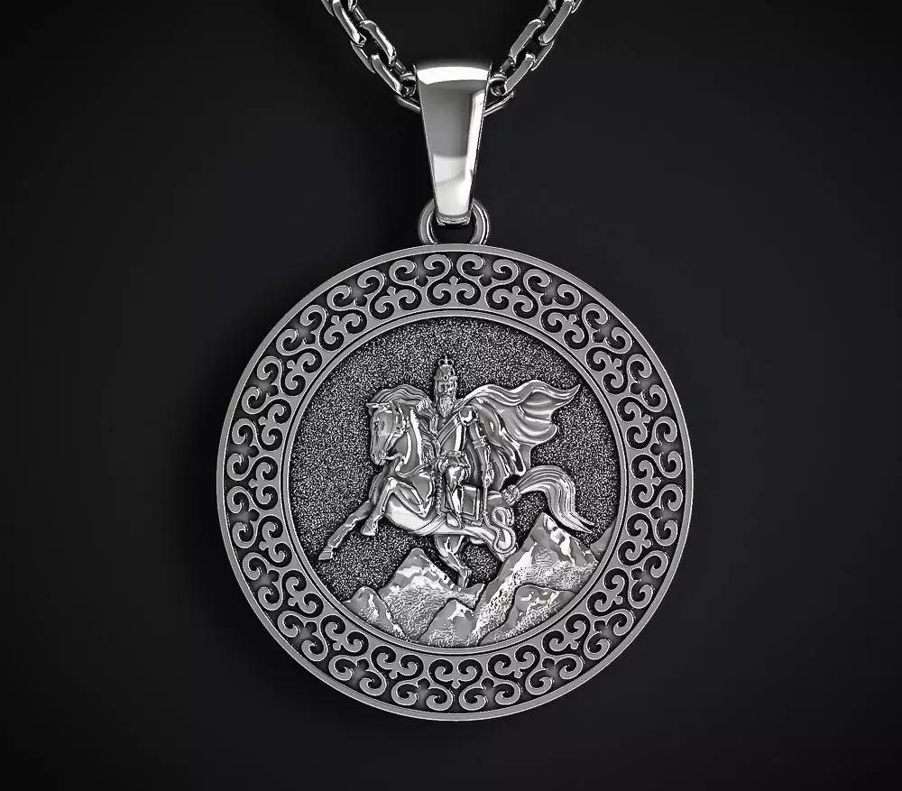 THE UASTYRDZHI PENDANT IS THE OSSETIAN SAINT GEORGE 3D print model_0