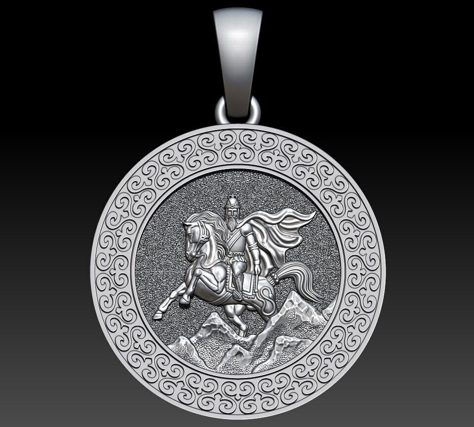 THE UASTYRDZHI PENDANT IS THE OSSETIAN SAINT GEORGE 3D print model_5