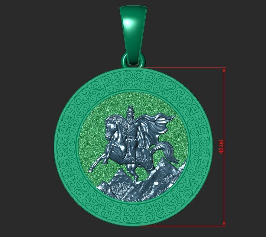 THE UASTYRDZHI PENDANT IS THE OSSETIAN SAINT GEORGE 3D print model_2