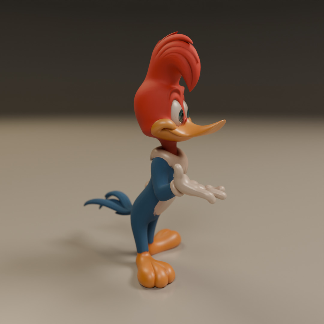 Woody Woodpecker 3D print model_15
