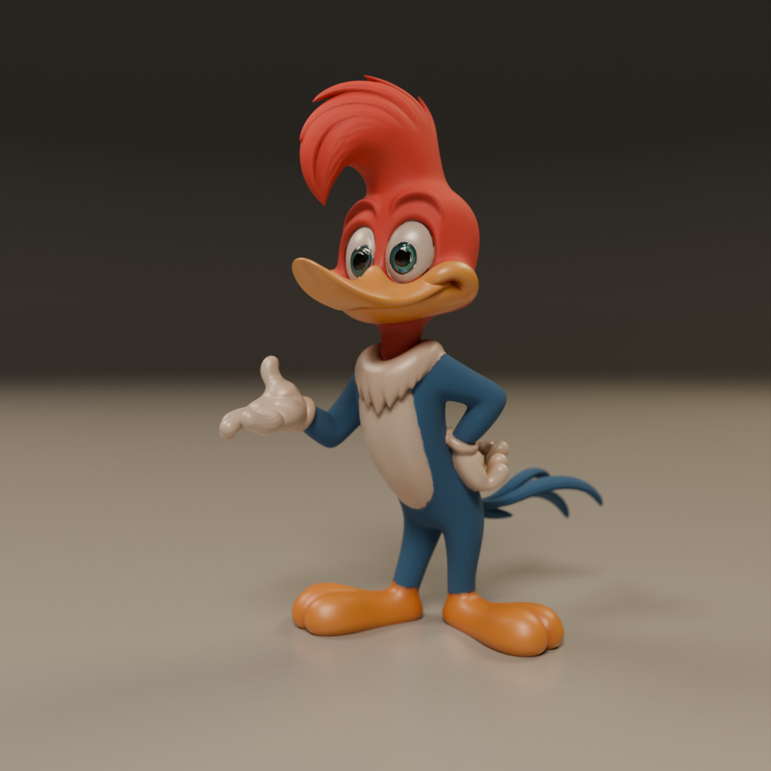 Woody Woodpecker 3D print model_12