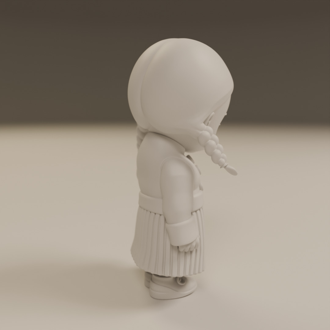 Wednesday Addams 3D print model_7