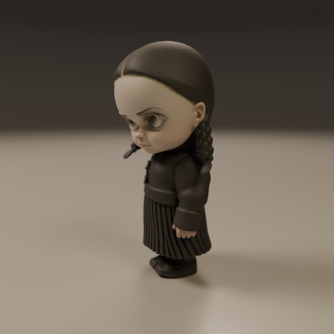 Wednesday Addams 3D print model_13
