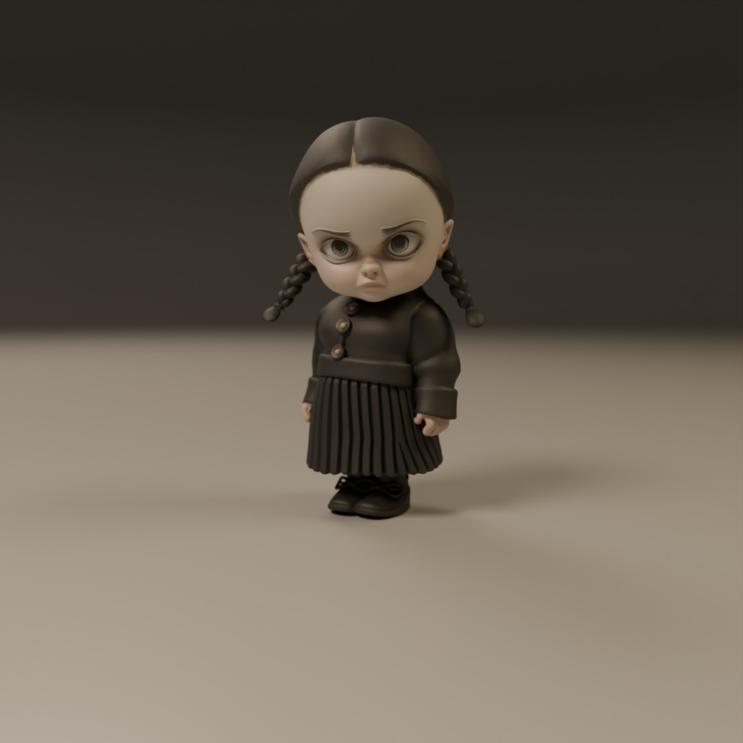 Wednesday Addams 3D print model_16
