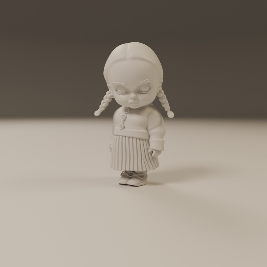 Wednesday Addams 3D print model_8