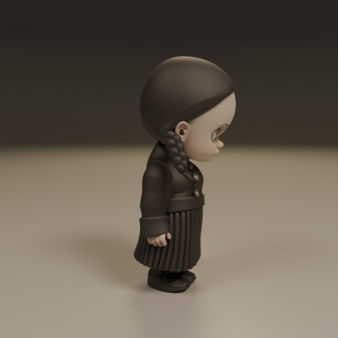 Wednesday Addams 3D print model_9