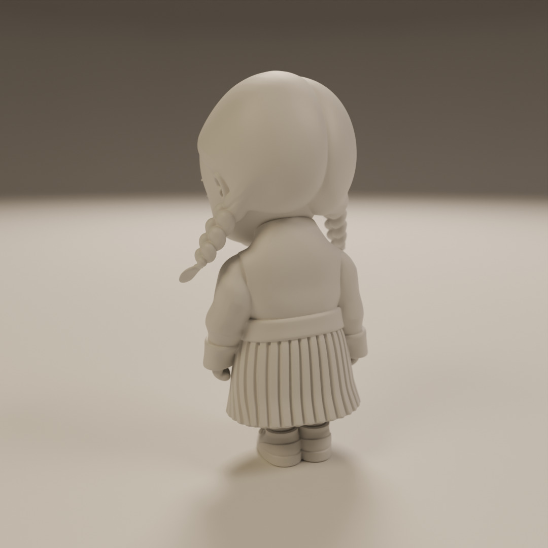 Wednesday Addams 3D print model_6