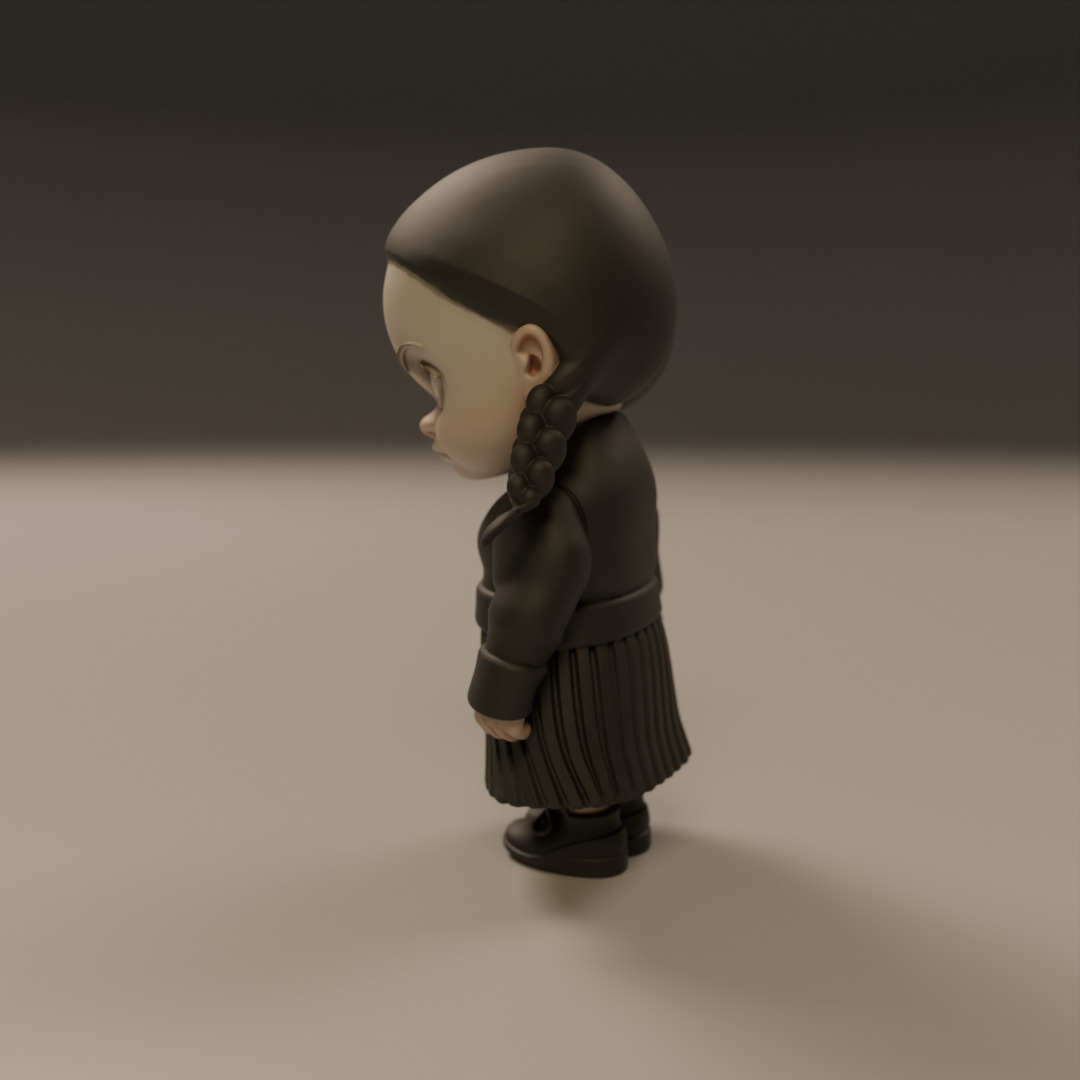 Wednesday Addams 3D print model_10