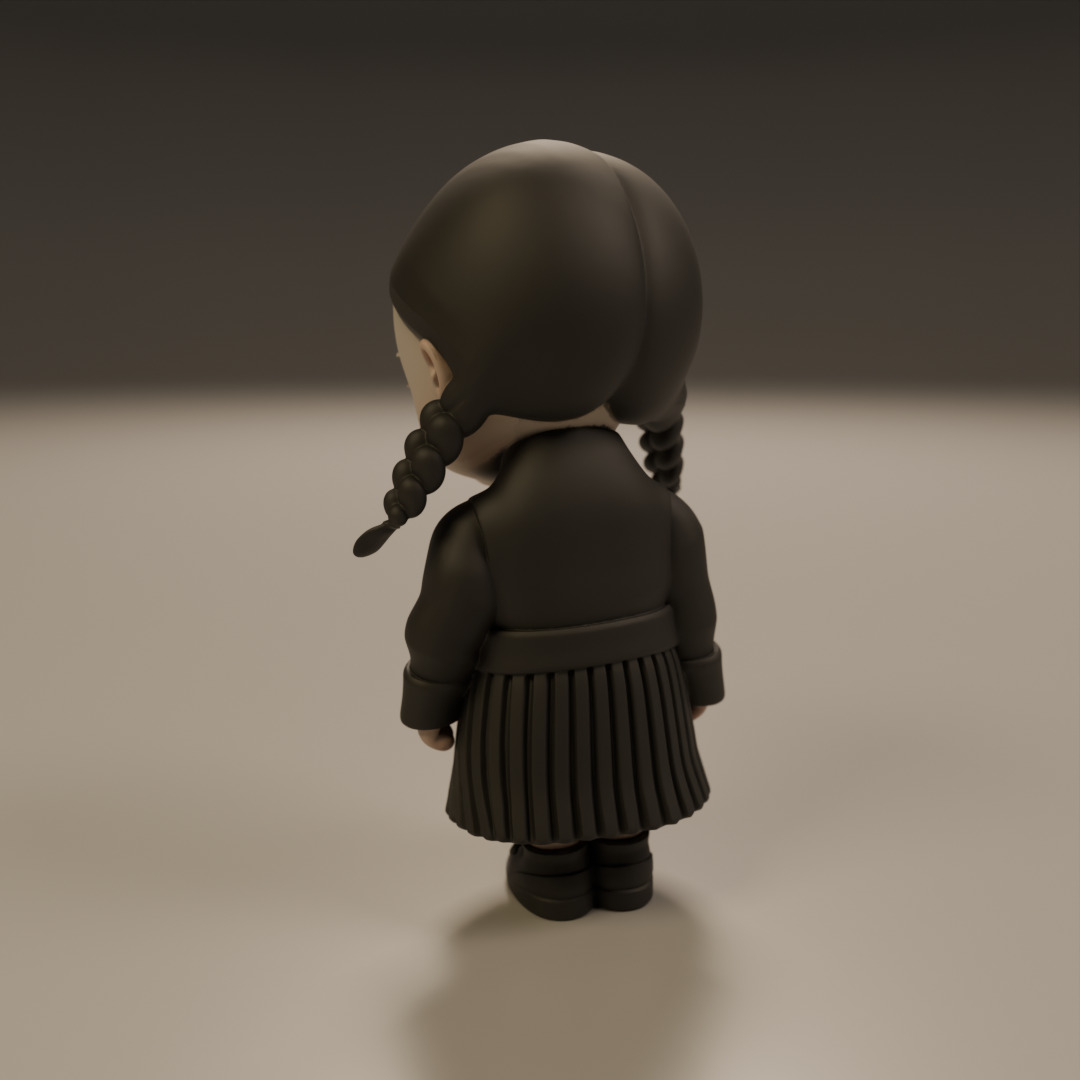 Wednesday Addams 3D print model_14