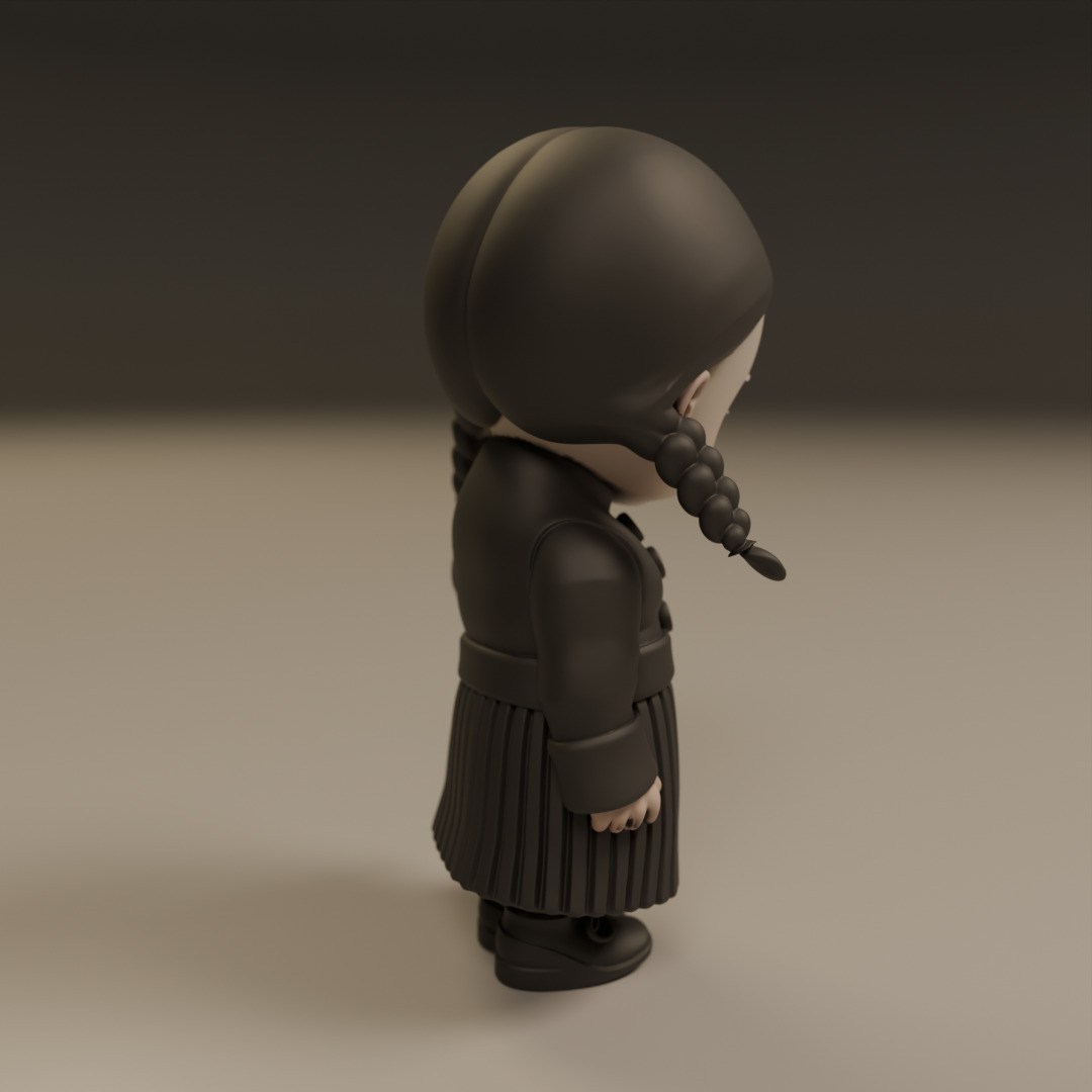 Wednesday Addams 3D print model_15