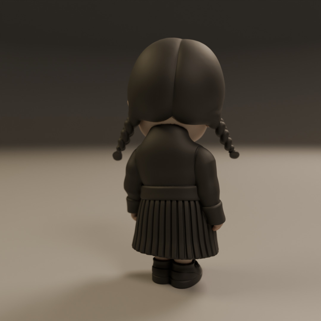 Wednesday Addams 3D print model_11
