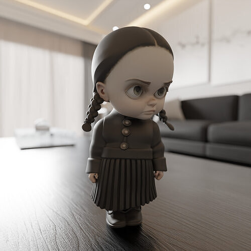Wednesday Addams 3D print model