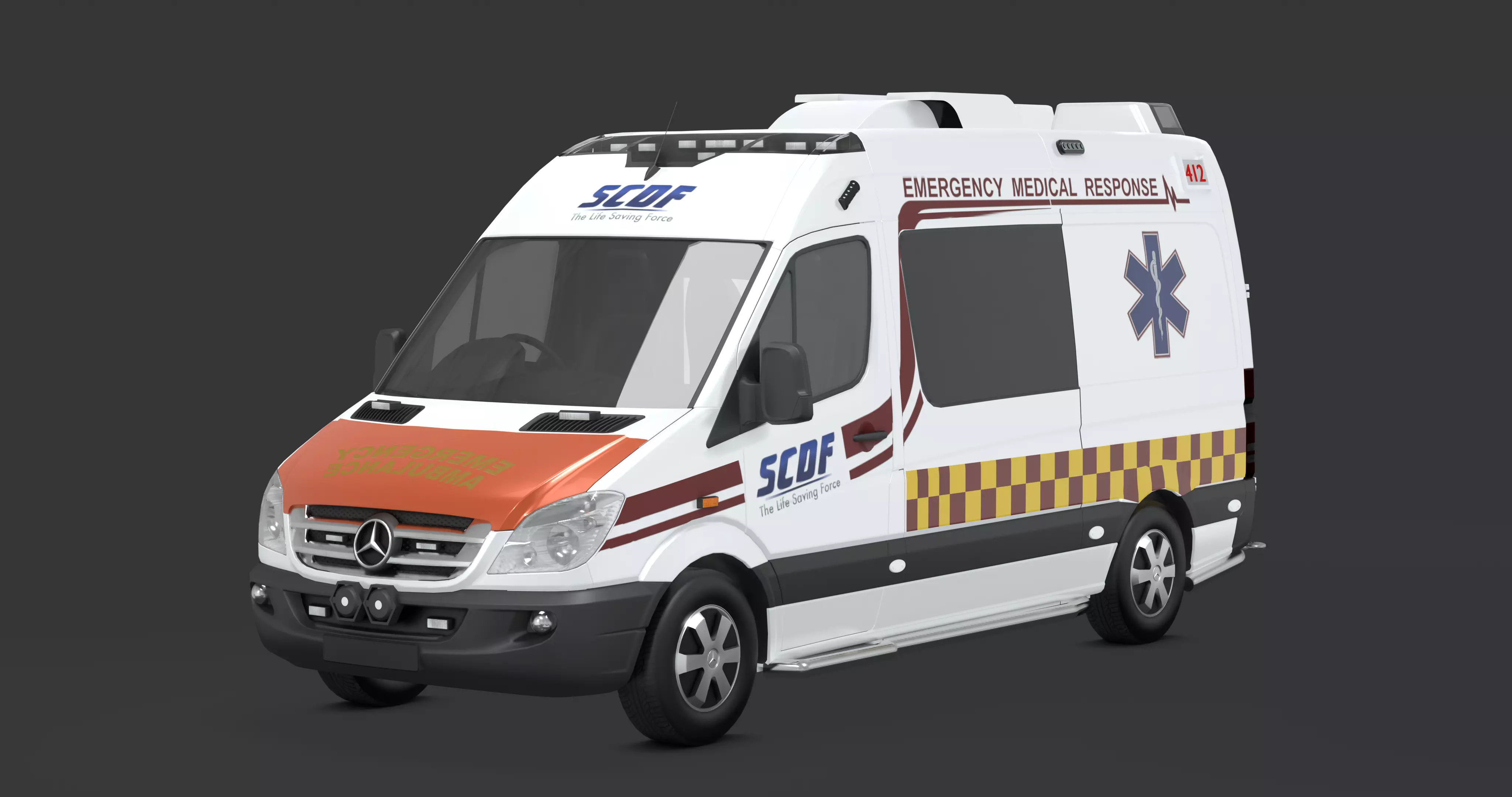 Sprinter Emergency Ambulance 3D model