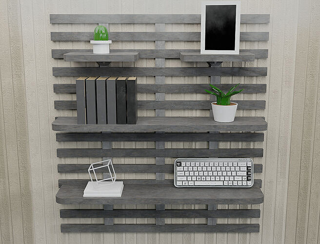 Modern wall Shelves  Free 3D model