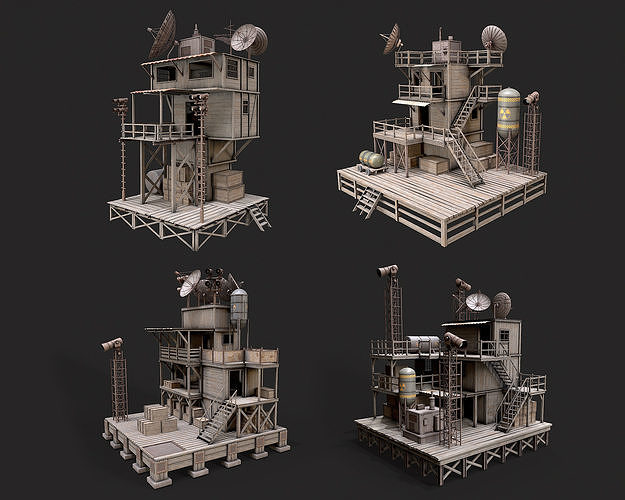 Post Apo Wooden Platform Structure Collection 