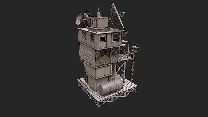 Post Apo Wooden Platform Structure Collection 3D Model Pack 7