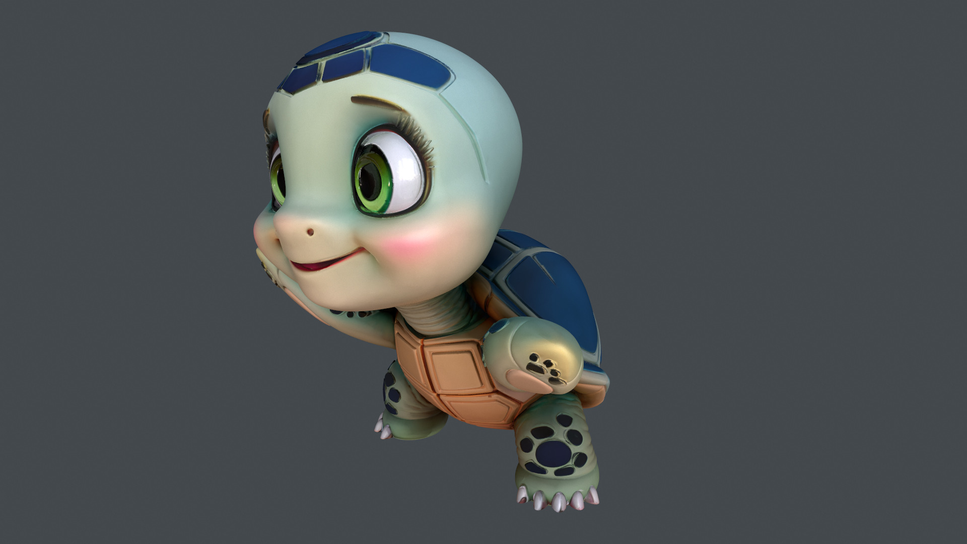 Cute Turtle  3D print model_2