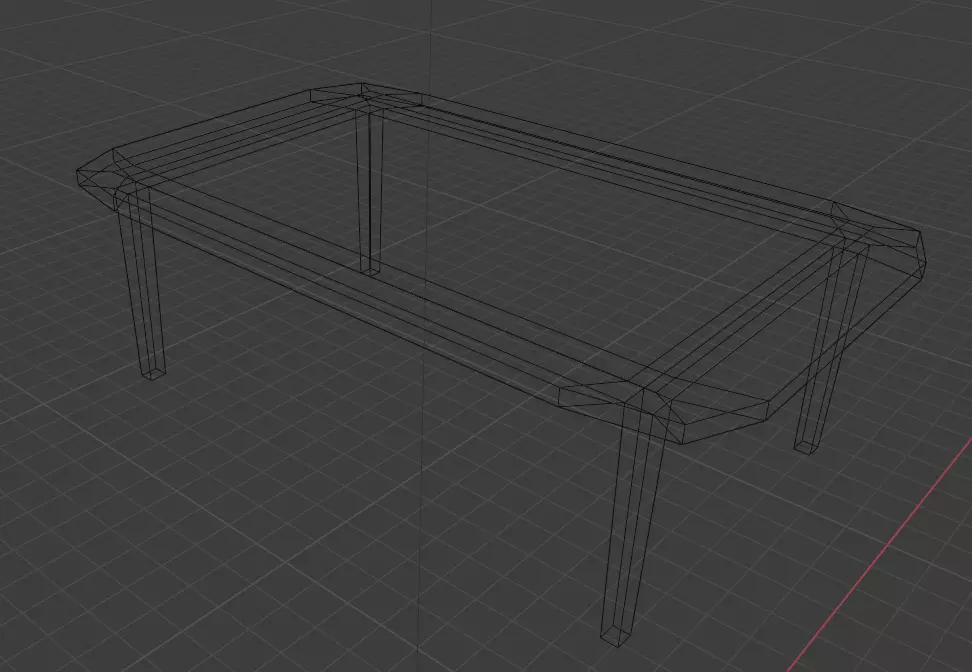 Brown Wood Table Low-poly 3D model