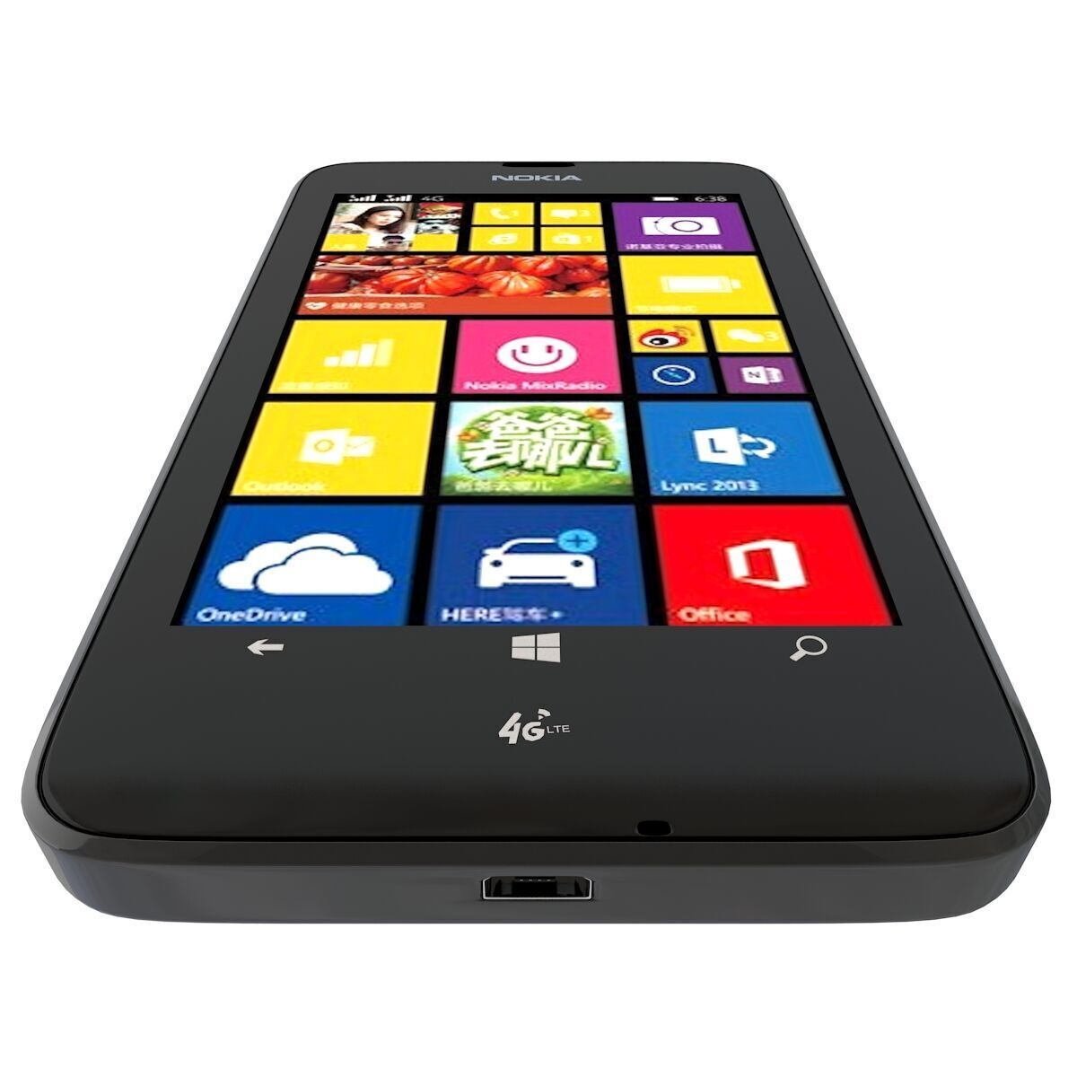 Nokia Lumia 638 Black 3D model_8