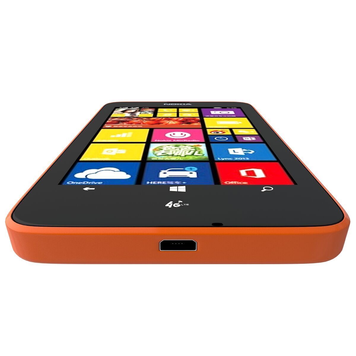 Nokia Lumia 638 Orange 3D model_8